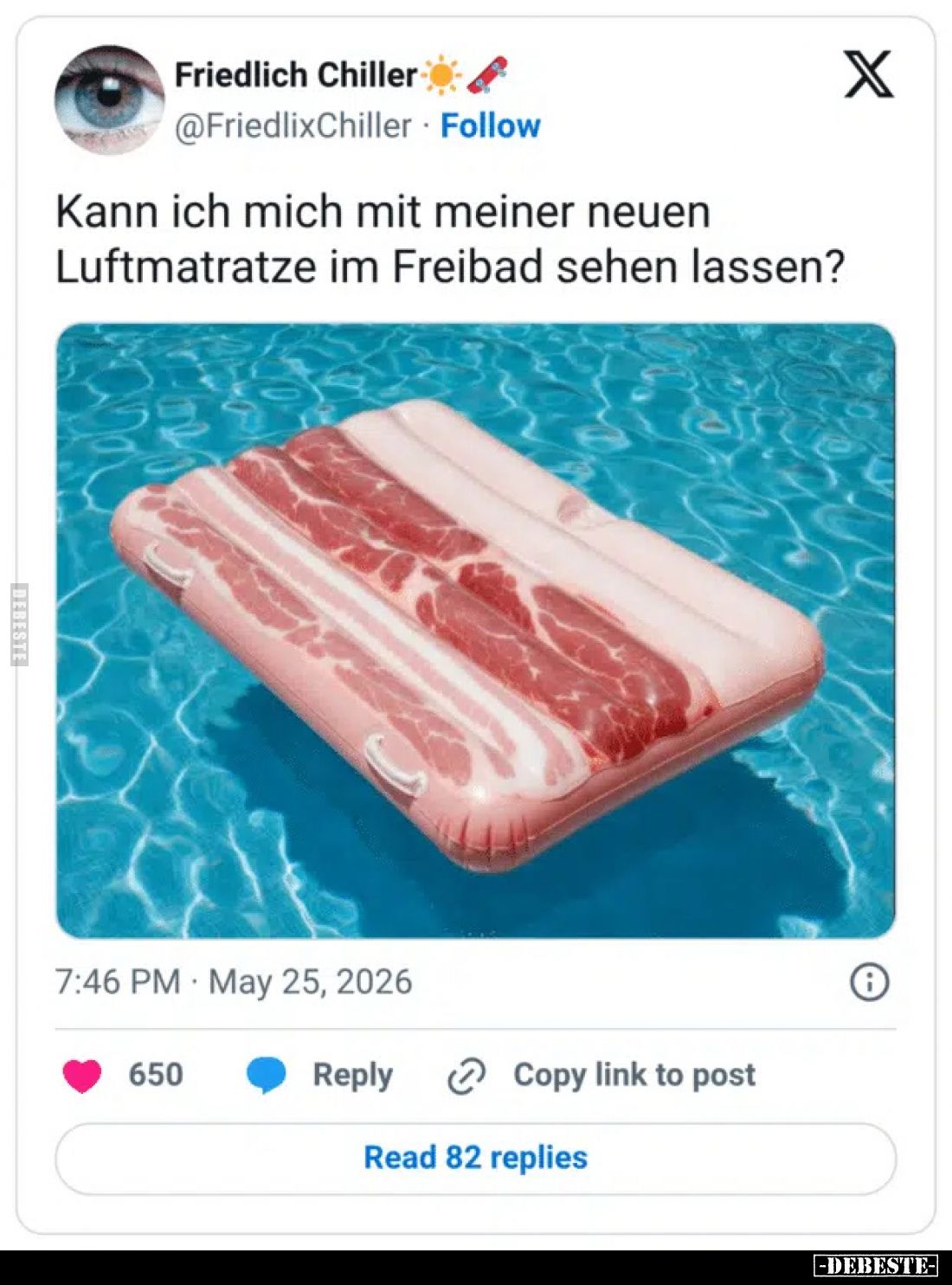 Kann ich mich mit meiner neuen Luftmatratze im Freibad sehen lassen?