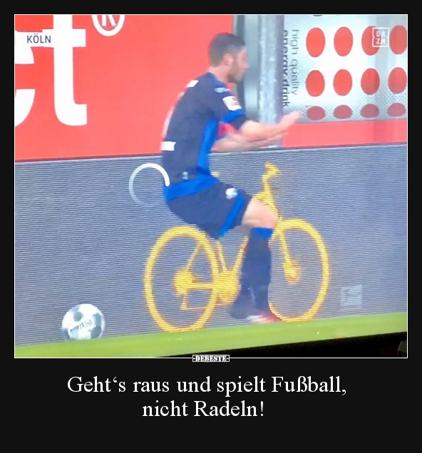 Geht‘s raus und spielt Fußball, nicht Radeln!.. - Lustige Bilder | DEBESTE.de