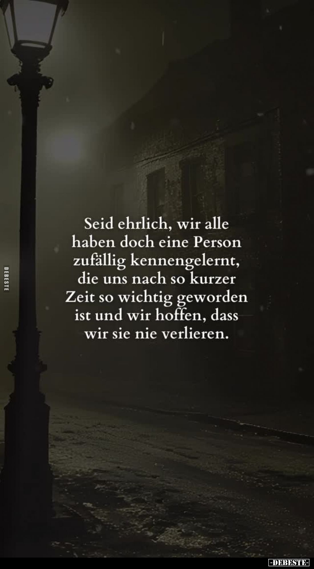Seid ehrlich, wir alle haben doch eine Person zufällig kennengelernt, die uns nach so kurzer Zeit so wichtig geworden ist und...