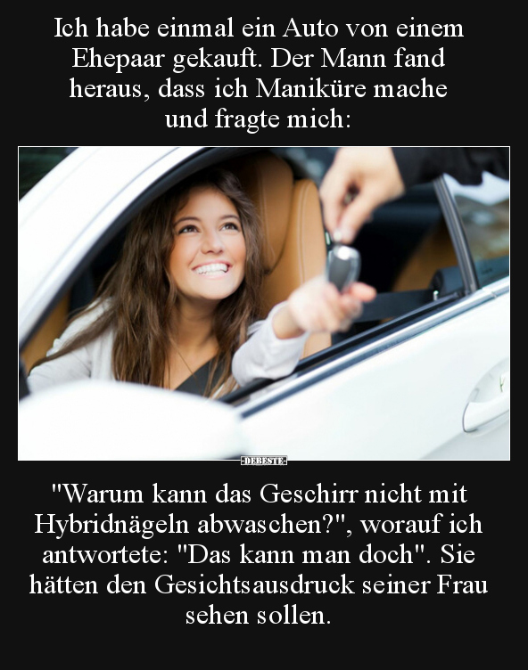 Ich habe einmal ein Auto von einem Ehepaar gekauft... - Lustige Bilder | DEBESTE.de