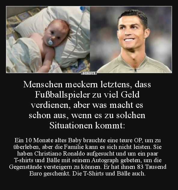 Menschen meckern letztens, dass Fußballspieler zu viel.. - Lustige Bilder | DEBESTE.de