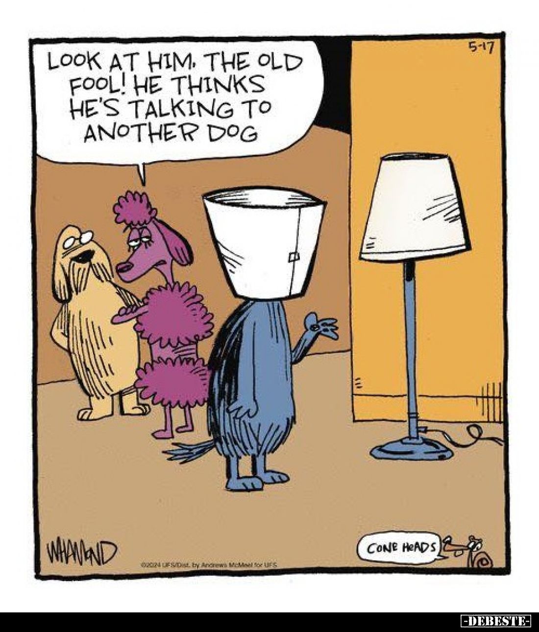 Look at him, the old fool! He thinks he's talking to another dog.