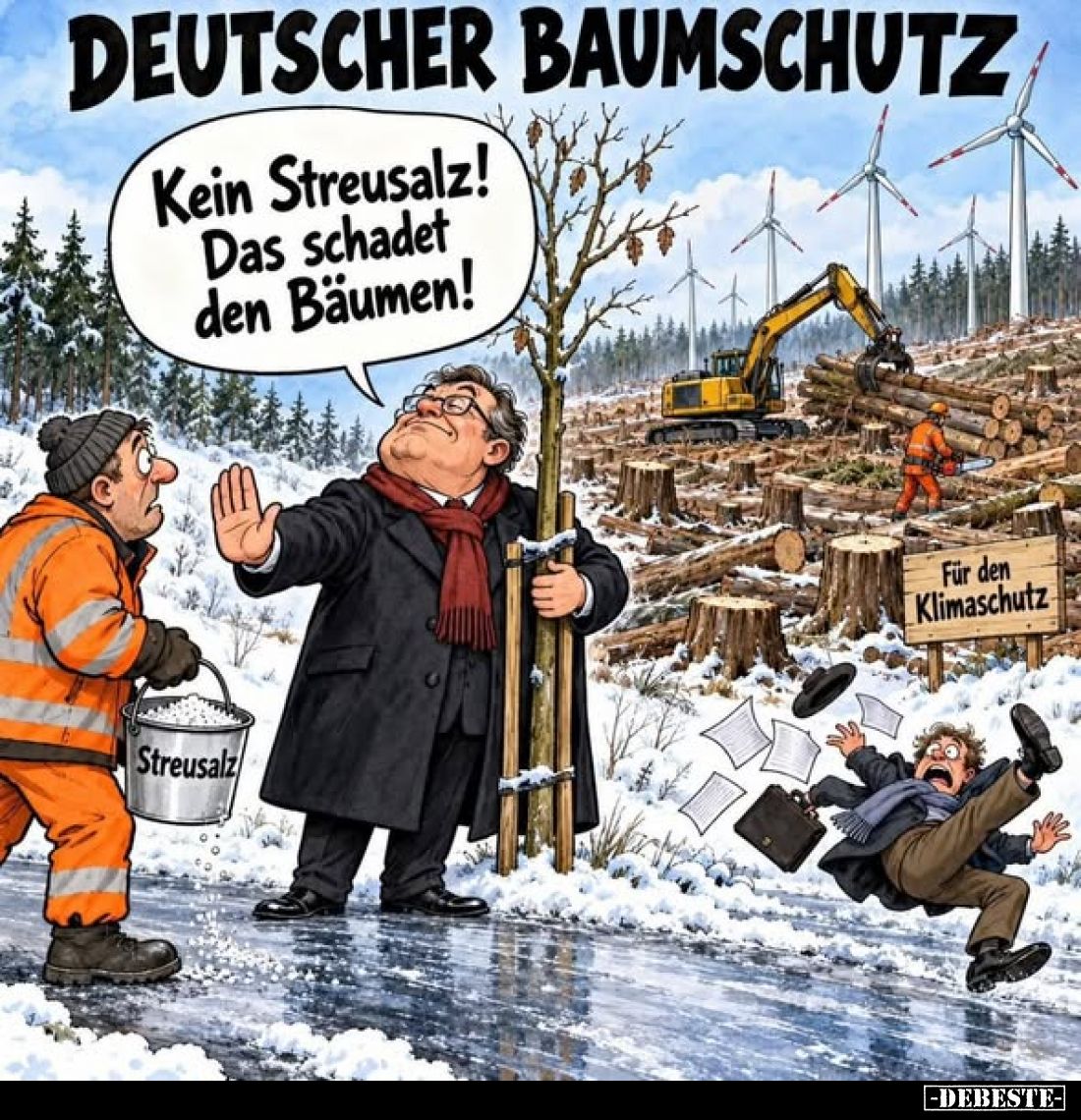 Deutscher Baumschutz
-
Kein Streusalz! Das schadet den Bäumen!
-
Für den Klimaschutz