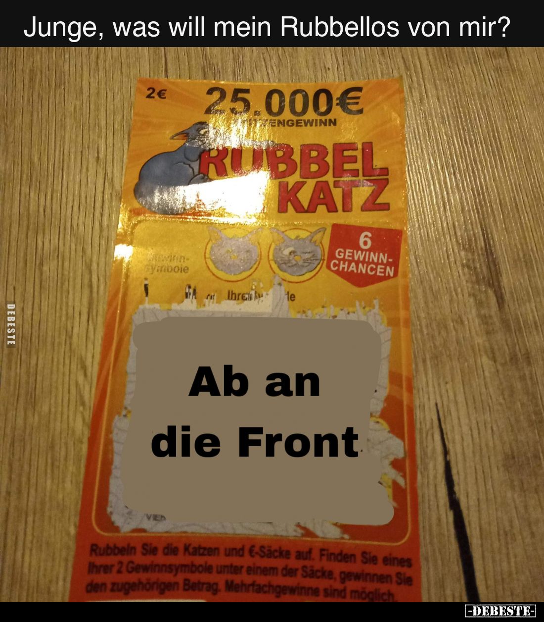 Junge, was will mein Rubbellos von mir?