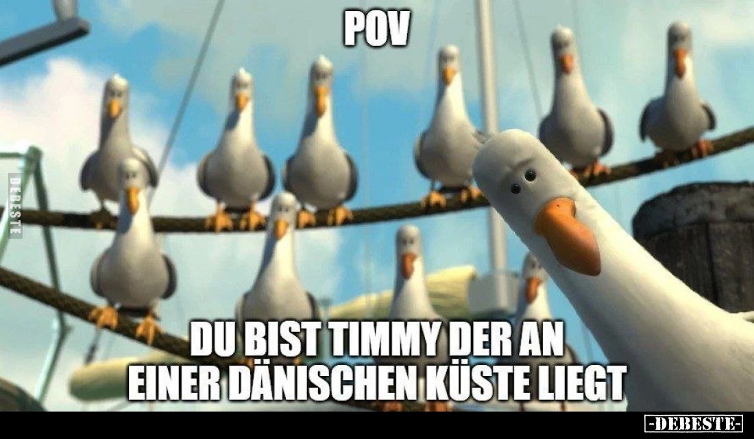 Pov:
Du bist Timmy der an einer dänischen Küste liegt.