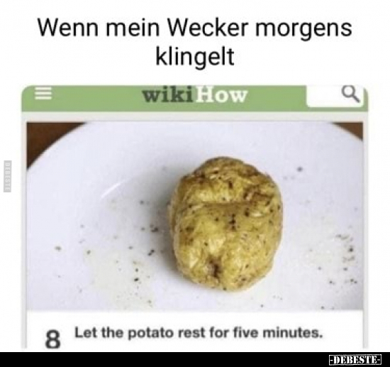Wenn mein Wecker morgens klingelt