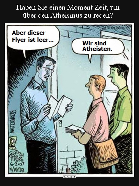Haben Sie einen Moment Zeit, um über den Atheismus zu.. - Lustige Bilder | DEBESTE.de