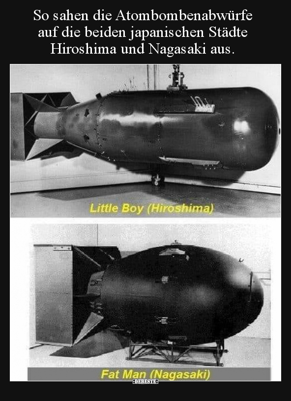 So sahen die Atombombenabwürfe auf die beiden japanischen.. - Lustige Bilder | DEBESTE.de