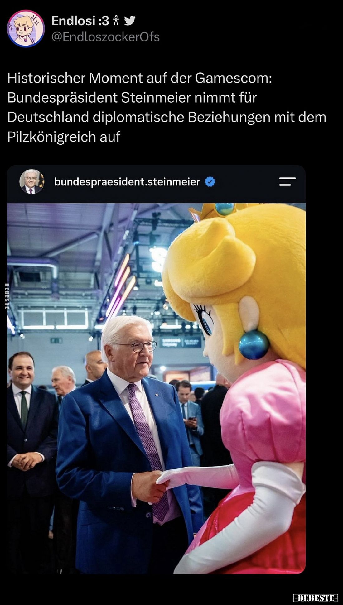 Historischer Moment auf der Gamescom:
Bundespräsident Steinmeier nimmt für
Deutschland diplomatische Beziehungen mit dem
P...