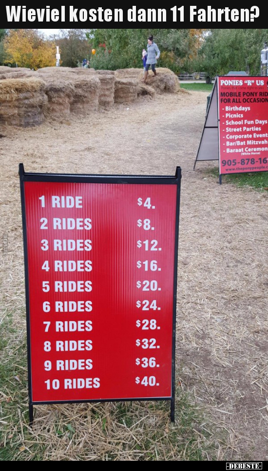 Wieviel kosten dann 11 Fahrten?..