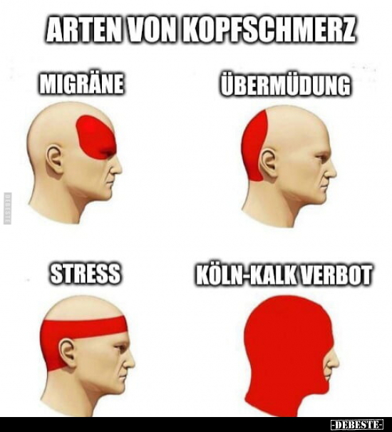 Arten von Kopfschmerz.. - Lustige Bilder | DEBESTE.de