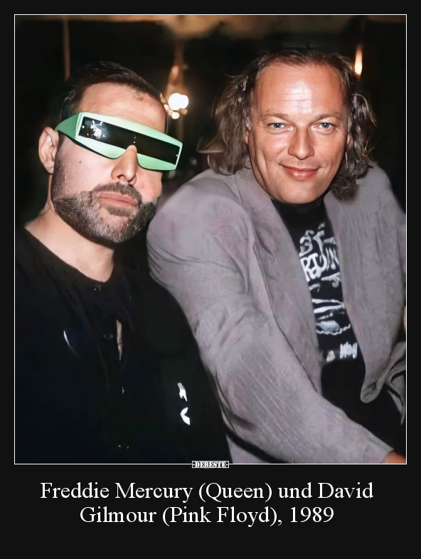 Freddie Mercury (Queen) und David Gilmour (Pink Floyd).. - Lustige Bilder | DEBESTE.de