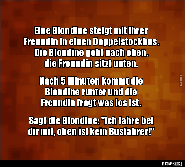 Eine Blondine steigt mit ihrer Freundin in einen.. - Lustige Bilder | DEBESTE.de