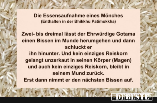 Die Essensaufnahme eines Mönches - Lustige Bilder | DEBESTE.de