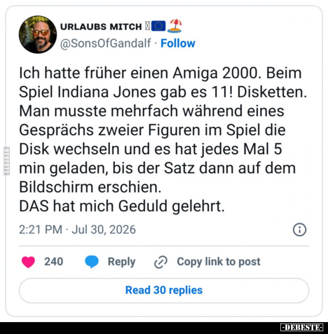 Ich hatte früher einen Amiga 2000. Beim Spiel Indiana Jones.. - Lustige Bilder | DEBESTE.de