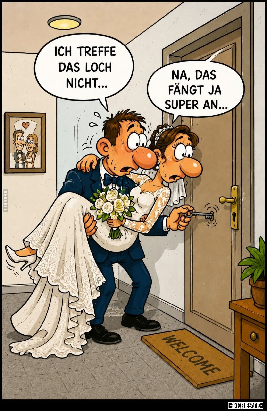 Ich treffe das Loch nicht... -
Na, das fängt ja super an...