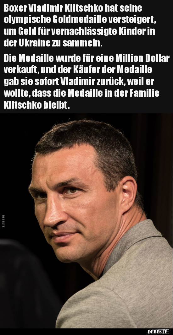Boxer Vladimir Klitschko hat seine olympische Goldmedaille.. - Lustige Bilder | DEBESTE.de