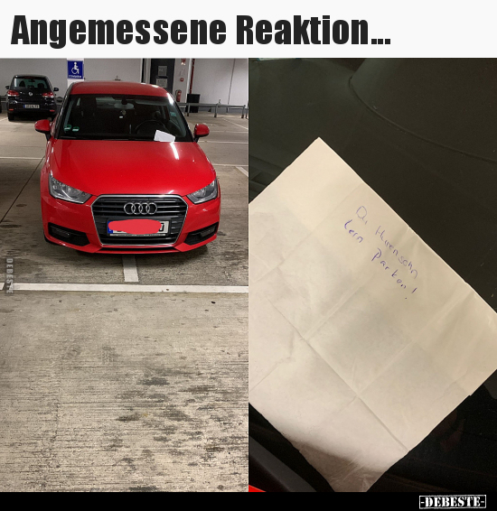 Angemessene Reaktion...