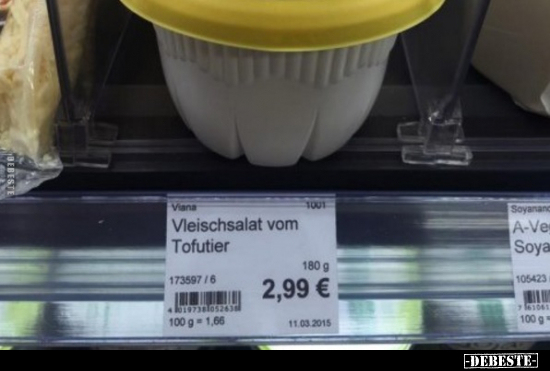 Vleischsalat vom Tofutier 2,99 €... - Lustige Bilder | DEBESTE.de