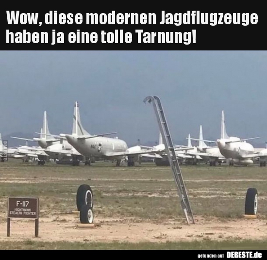 Wow, diese modernen Jagdflugzeuge haben ja eine tolle.. - Lustige Bilder | DEBESTE.de