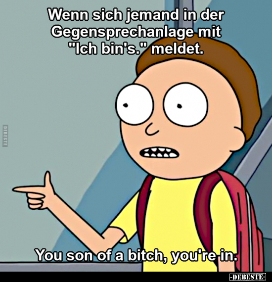 Wenn sich jemand in der Gegensprechanlage mit.. - Lustige Bilder | DEBESTE.de