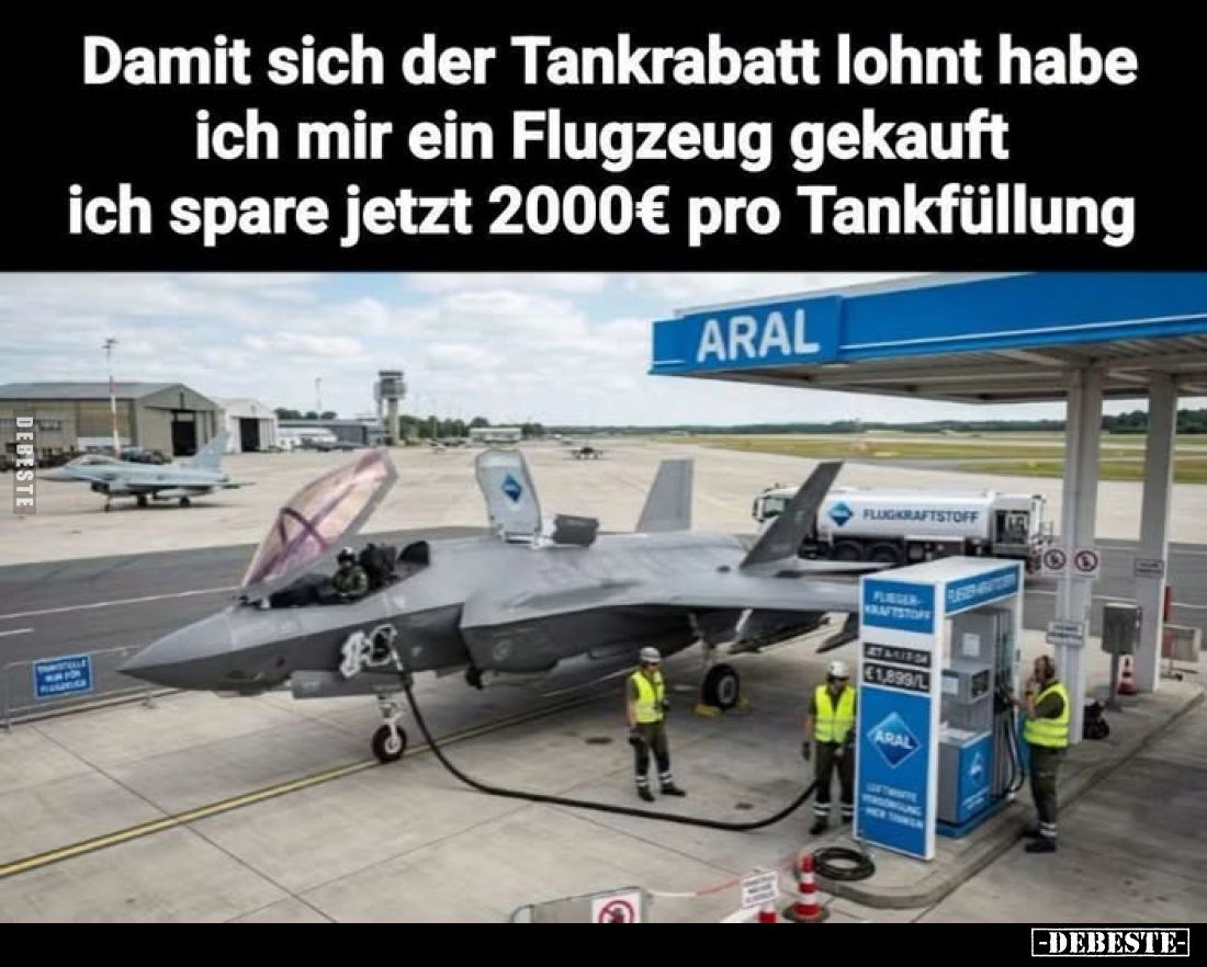 Damit sich der Tankrabatt lohnt habe ich mir ein Flugzeug gekauft ich spare jetzt 2000€ pro Tankfüllung