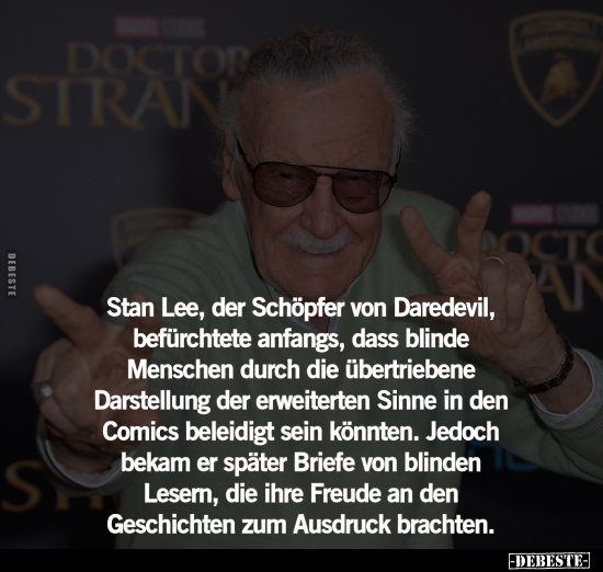 Stan Lee, der Schöpfer von Daredevil.. - Lustige Bilder | DEBESTE.de