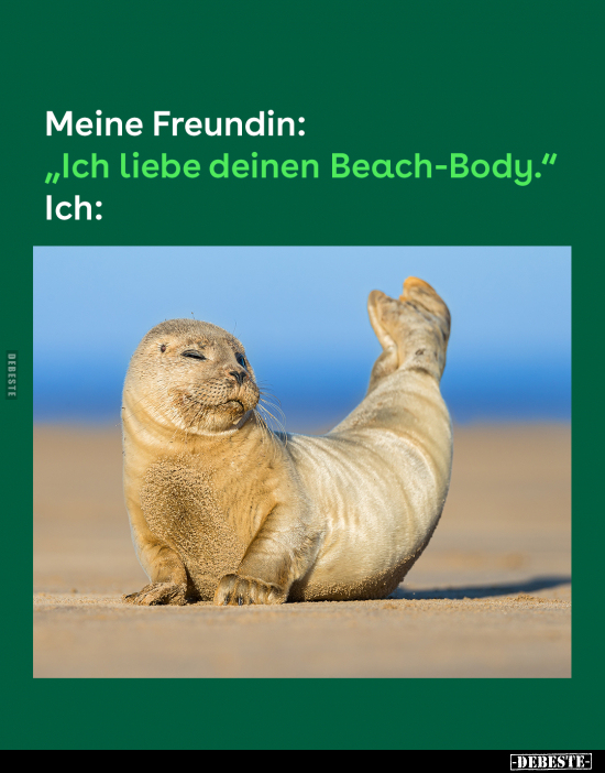 Meine Freundin: "Ich liebe deinen Beach-Body.".. - Lustige Bilder | DEBESTE.de