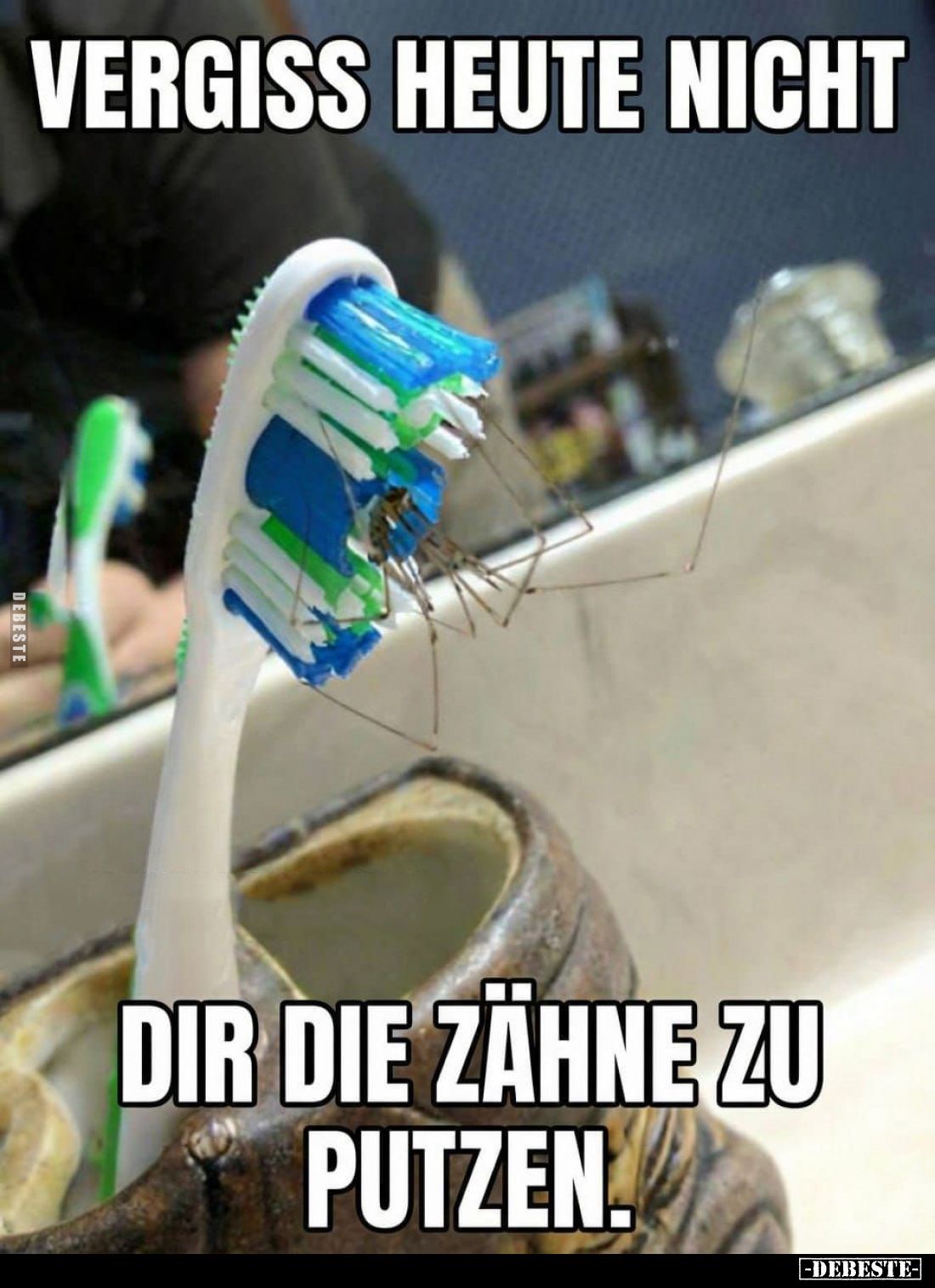 Vergiss heute nicht
dir die Zähne zu putzen.