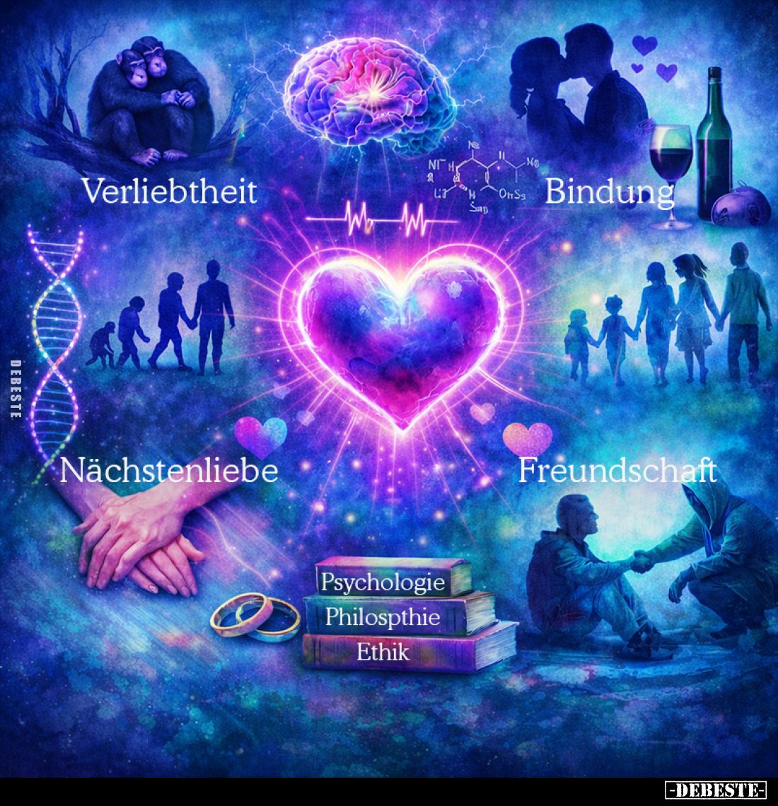 Verliebtheit,
Bindung,
Nächstenliebe,
Freundschaft,
Psychologie,
Philosophie,
Ethik.