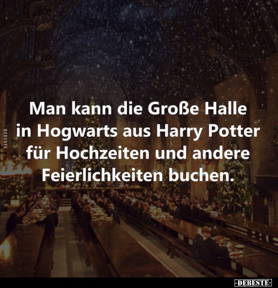 Man kann die Große Halle in Hogwarts.. - Lustige Bilder | DEBESTE.de