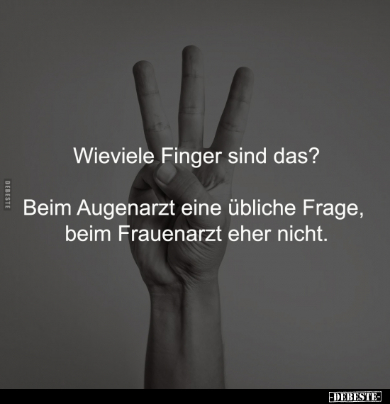 Finger, Beim Augenarzt, Augenarzt, Frauenarzt