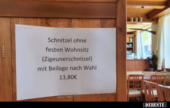 Schnitzel ohne festen Wohnsitz (Zigeunerschnitzel) mit.. - Lustige Bilder | DEBESTE.de