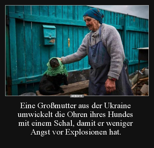 Eine Großmutter aus der Ukraine umwickelt die Ohren ihres.. - Lustige Bilder | DEBESTE.de