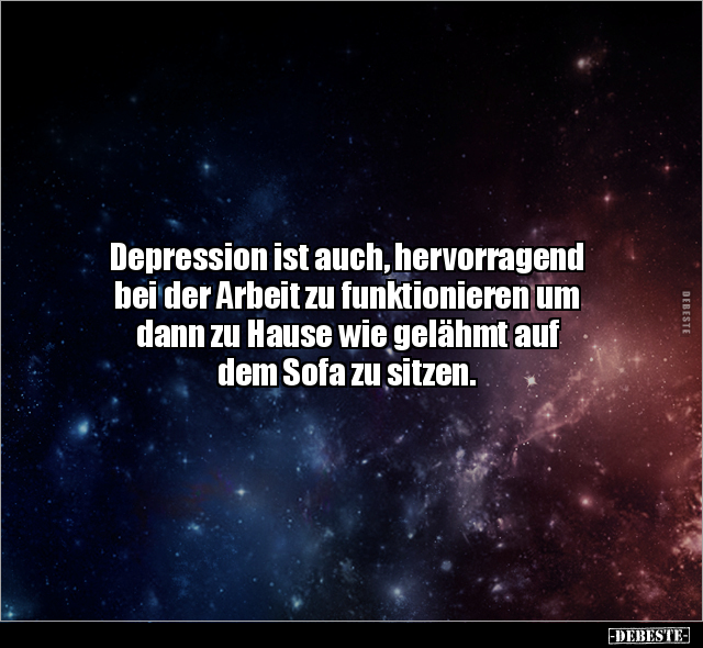 Depression ist auch, hervorragend bei der Arbeit zu.. - Lustige Bilder | DEBESTE.de