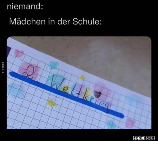 Mädchen in der Schule..