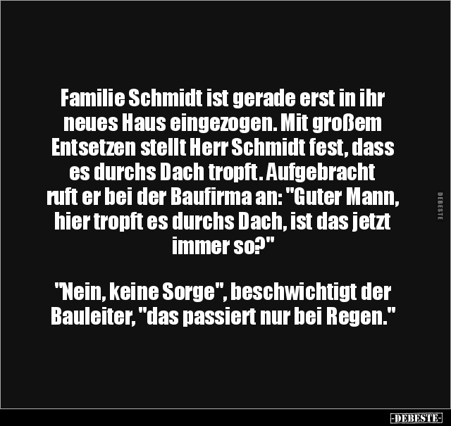 Familie Schmidt ist gerade erst in ihr neues Haus.. - Lustige Bilder | DEBESTE.de