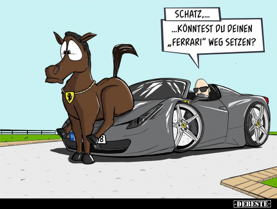 Schatz, könntest du deinen „Ferrari" weg setzen?.. - Lustige Bilder | DEBESTE.de