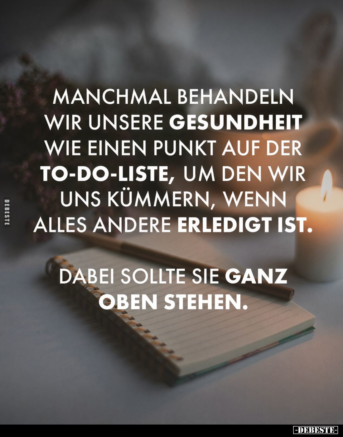 Manchmal behandeln wir unsere Gesundheit wie einen Punkt auf der To-do-Liste, um den wir uns kümmern, wenn alles andere erled...