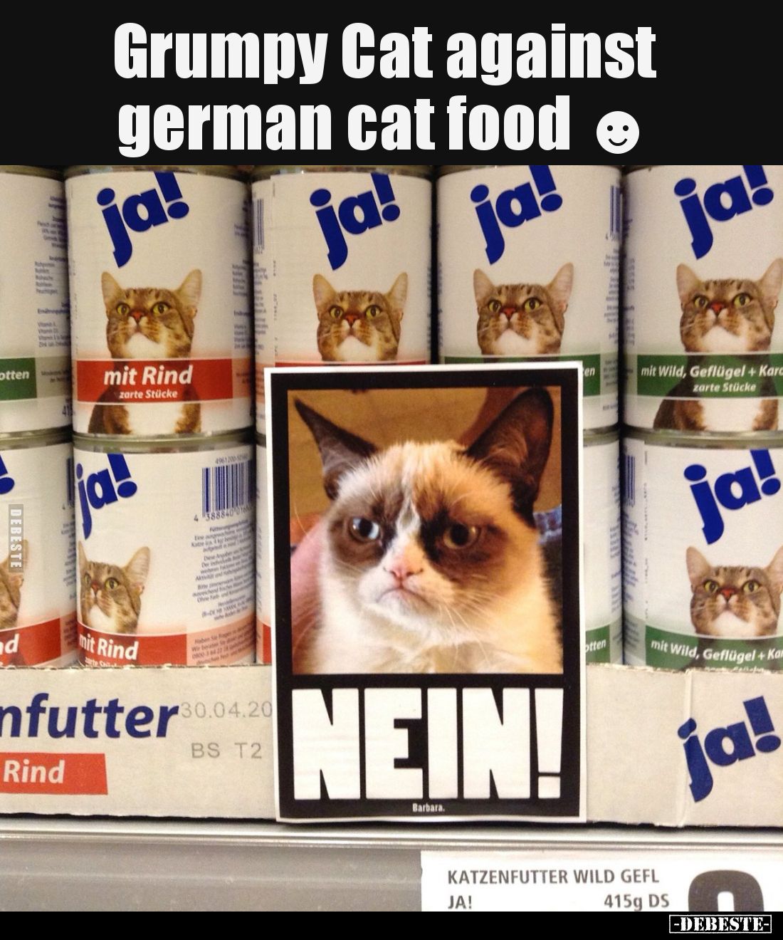 Grumpy Cat against german cat food.. - Lustige Bilder | DEBESTE.de