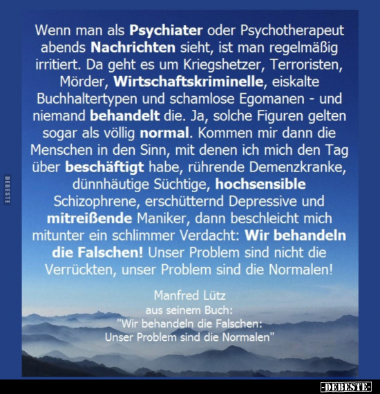 Wenn man als Psychiater oder Psychotherapeut abends.. - Lustige Bilder | DEBESTE.de