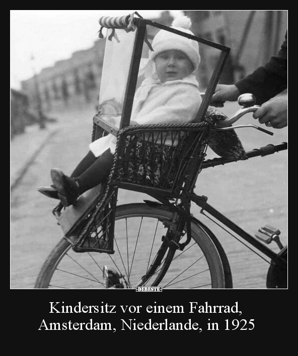 Kindersitz vor einem Fahrrad, Amsterdam, Niederlande, in.. - Lustige Bilder | DEBESTE.de