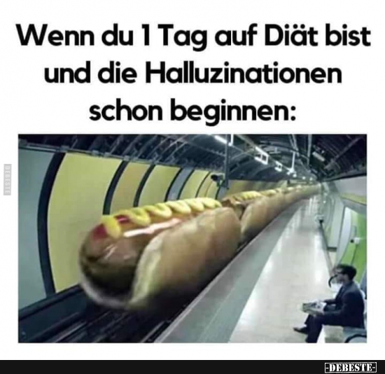 Wenn du 1 Tag auf Diät bist und die Halluzinationen schon beginnen: