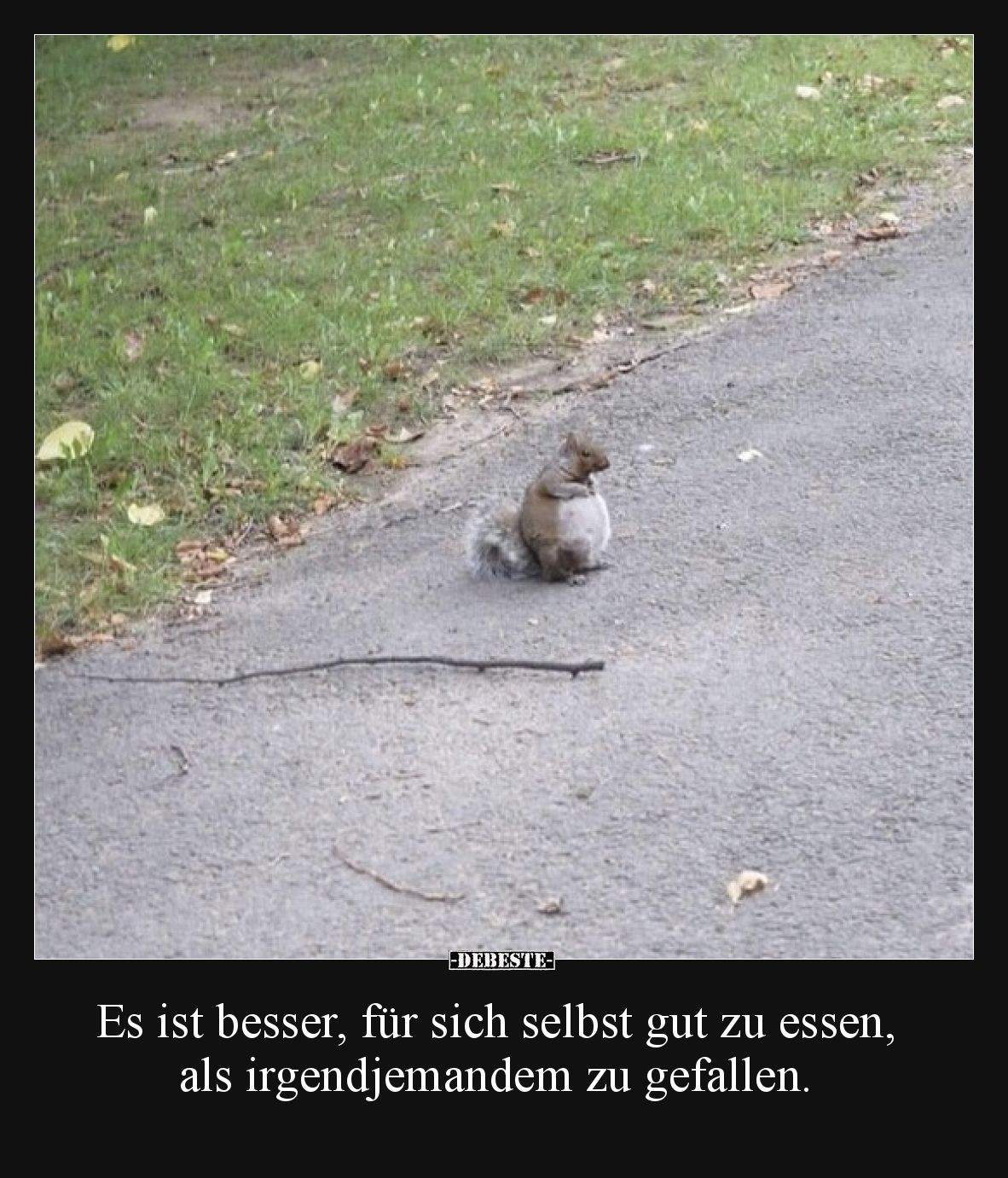 Es ist besser, für sich selbst gut zu essen, als irgendjemandem zu gefallen.