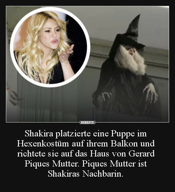 Shakira platzierte eine Puppe im Hexenkostüm auf ihrem.. - Lustige Bilder | DEBESTE.de