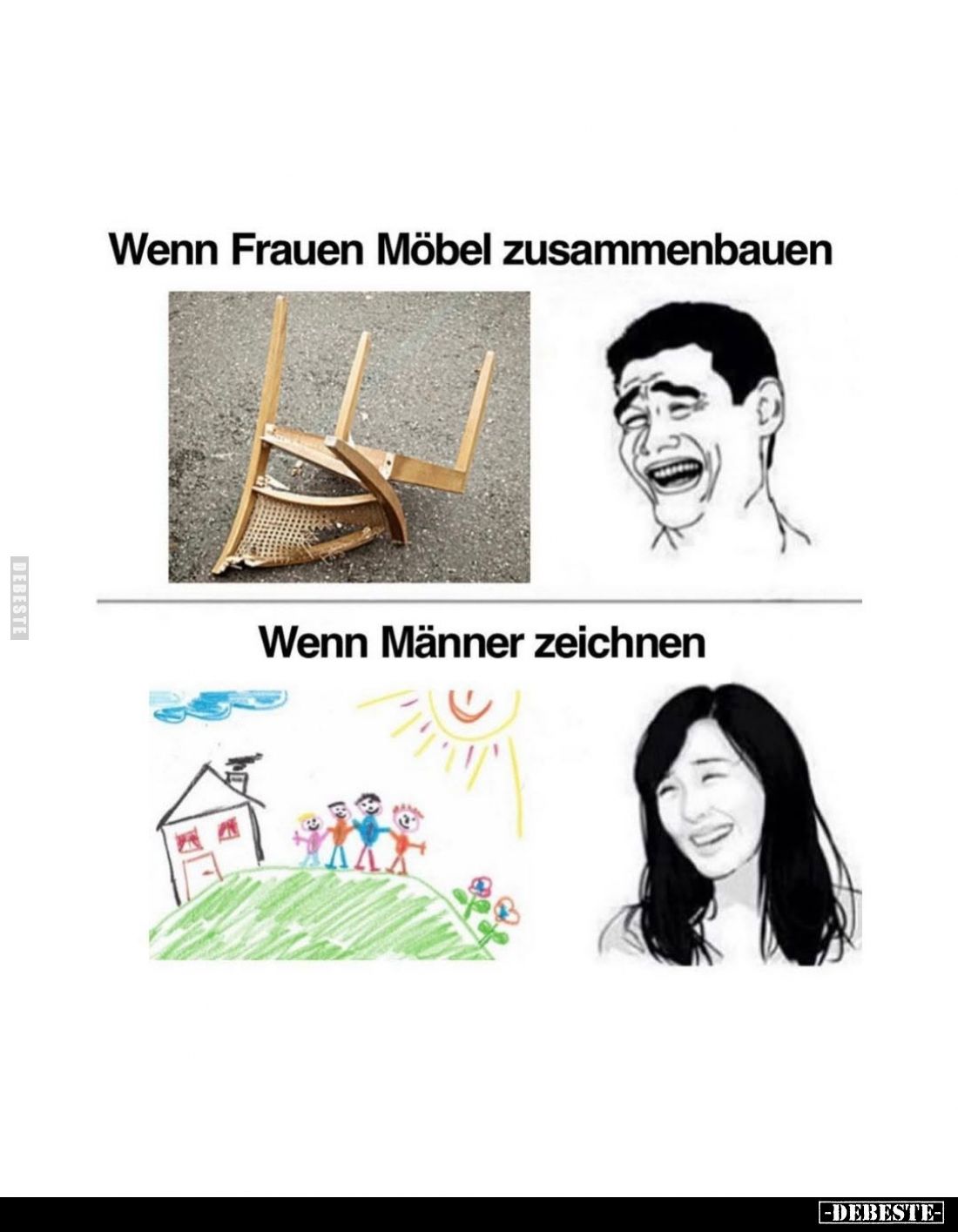 Wenn Frauen Möbel zusammenbauen
-
Wenn Männer zeichnen
