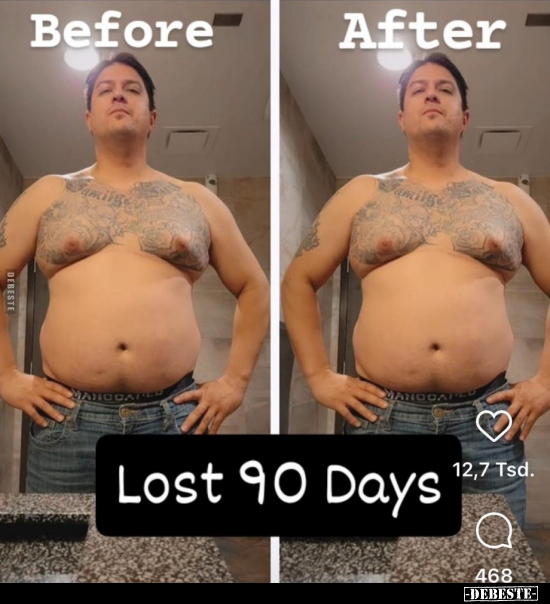 Before and after: lost 90 days... - Lustige Bilder | DEBESTE.de