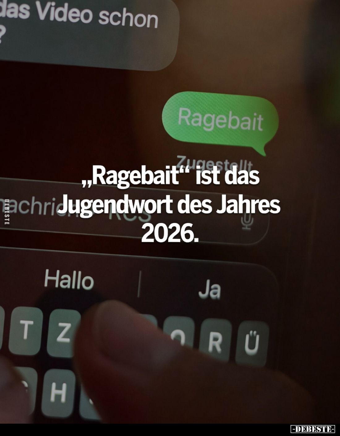„Ragebait“ ist das
Jugendwort des Jahres
2026.