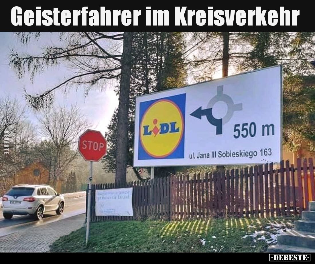 Geisterfahrer im Kreisverkehr.. - Lustige Bilder | DEBESTE.de