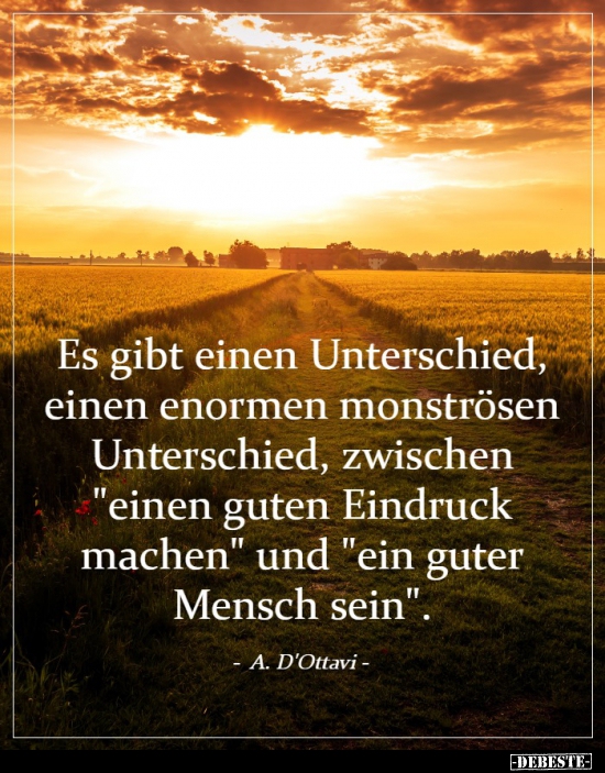 Es gibt einen Unterschied, einen enormen monströsen..